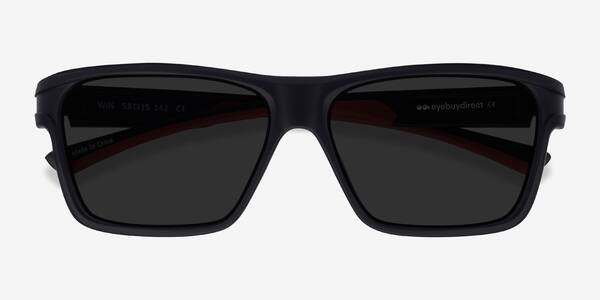 Black & Red Win -  Plastic Sunglasses
