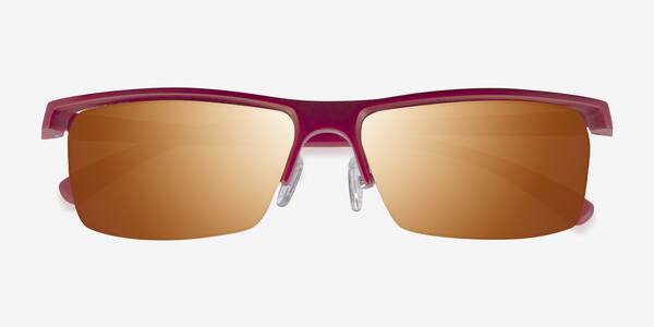 Matte Red Turnover -  Plastic Sunglasses