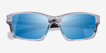 Clear Black Cycle -  Plastic Sunglasses