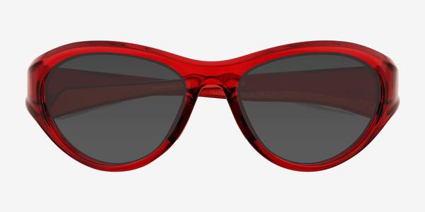 Clear Red Bedrock -  Eco-friendly Sunglasses
