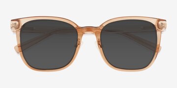 Clear Brown Chipper -  Plastic Sunglasses