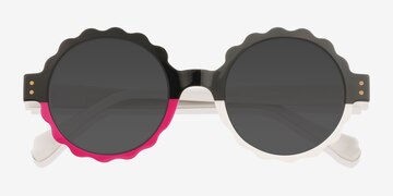 Multicolor Black Keep Glowing -  Plastic Sunglasses