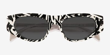 Black White Pattern Alcott -  Acetate Sunglasses