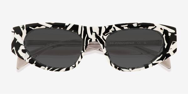 Black White Pattern Alcott -  Acetate Sunglasses