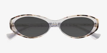 Ivory Tortoise Blue Basset -  Acetate Sunglasses