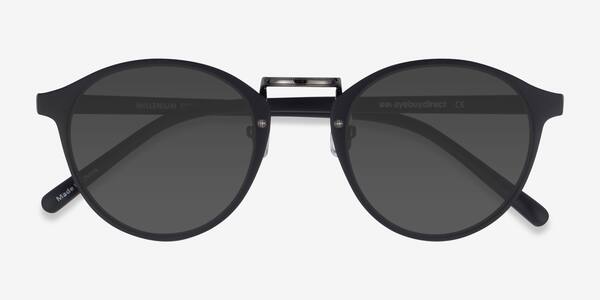 Matte Black Millenium -  Plastique Sunglasses