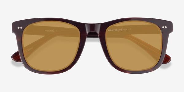Brown Striped Nevada -  Acétate Sunglasses