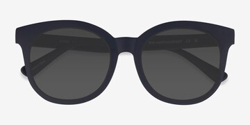 Matte Navy Elena -  Vintage Plastic Sunglasses