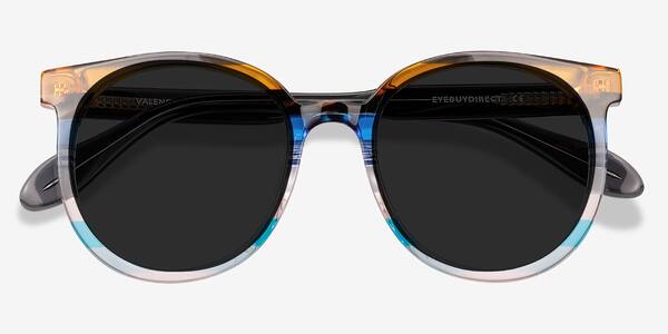 Brown Blue Valence -  Acetate Sunglasses