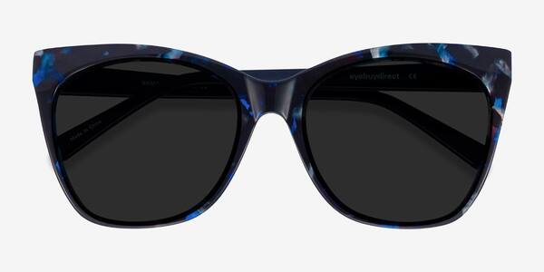 Blue Floral Vamp -  Acetate Sunglasses