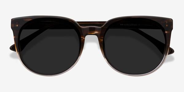 Brown Striped Queen -  Acétate Sunglasses