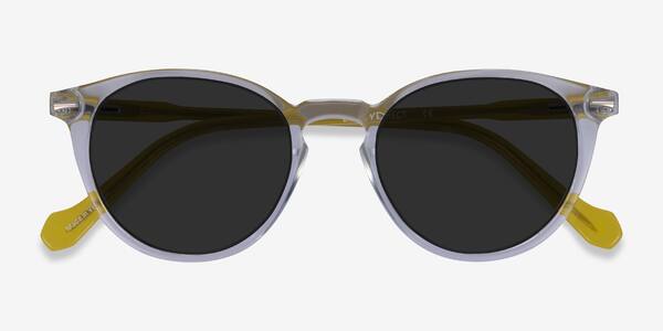 Clear Yellow Origami -  Acetate Sunglasses