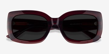 Burgundy Courteney -  Plastique Lunettes de soleil