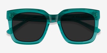 Clear Green Aviator Acetate Sunglasses Online - Full-Rim - Southwest - 1.6 Basic Tint Lenses