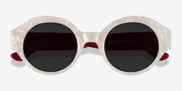 White Burgundy Supernova -  Acetate Sunglasses