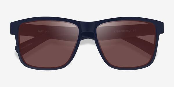 Navy Brown Raft -  Plastic Sunglasses