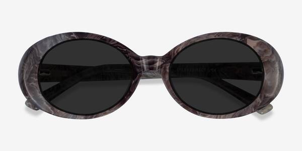 Gray Floral Pedra -  Acetate Sunglasses