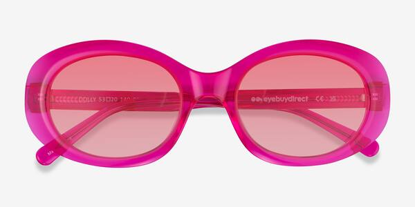 Crystal Fuchsia Pink Dolly -  Acetate Sunglasses