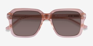 Crystal Peach Bowie -  Acetate Sunglasses