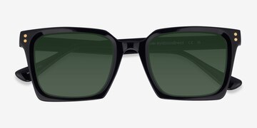 Solid Black Cabana -  Acétate Lunettes de soleil