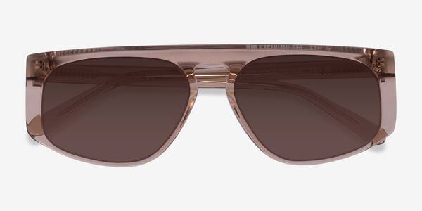 Clear Brown Skya -  Acetate Sunglasses