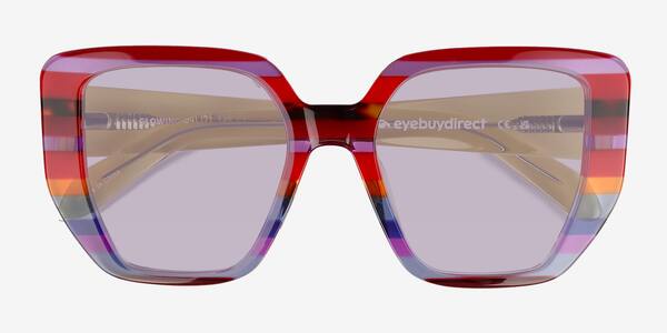 Blue Red Rainbow  Glowing -  Acétate Lunettes de soleil