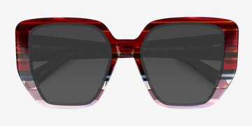 Purple Striped Glowing -  Acetate Sunglasses