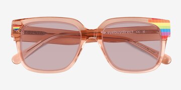 Clear Champagne Powerful -  Acetate Sunglasses