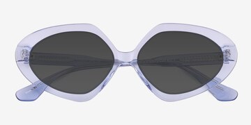 Crystal Blue Glitz -  Acetate Sunglasses