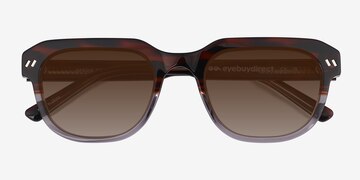 Tortoise Crystal Gray Arrow -  Acetate Sunglasses