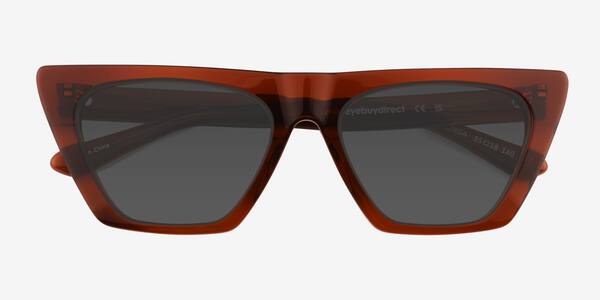 Translucent Dark Brown Ponga -  Acétate Lunettes de soleil