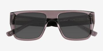 Shiny Silver Gray Audax -  Acétate Lunettes de soleil