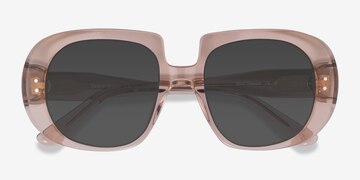 Crystal Light Brown Dawn -  Acetate Sunglasses