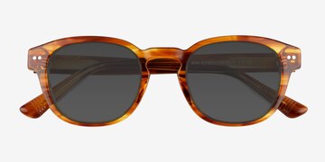 Striped Tortoise Carrie -  Acetate Sunglasses