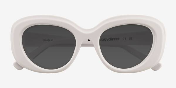 Cream White Damast -  Acetate Sunglasses