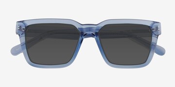 Clear Blue Zoink -  Plastic Sunglasses