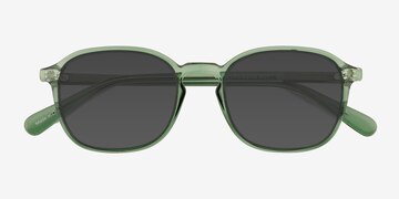 Shiny Clear Green  Malarkey -  Plastic Sunglasses