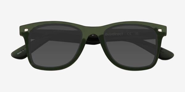 Clear Green Finlee -  Plastic Sunglasses