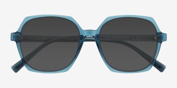 Bleu Froth -  Plastique Lunettes de soleil