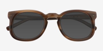 Striped Brown Averill -  Acetate Sunglasses