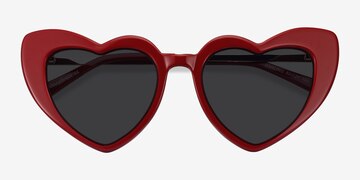 Burgundy Darling -  Acetate, Metal Lunettes de soleil