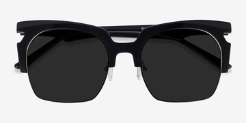 Noir Ilsa -  Acetate, Metal Lunettes de soleil