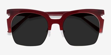 Burgundy Ilsa -  Acetate, Metal Lunettes de soleil