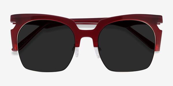 Burgundy Ilsa -  Acetate-metal Sunglasses