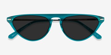 Clear Green Satellite -  Acetate Sunglasses