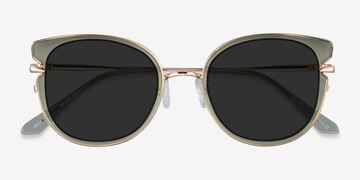 Clear Green Gold Fascination -  Métal Lunettes de soleil