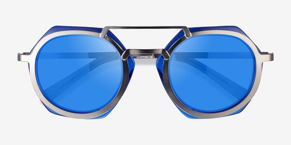 Blue Silver Multi -  Acetate Sunglasses