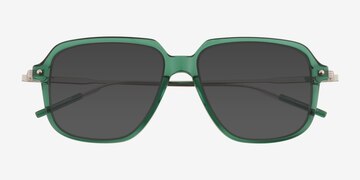 Clear Green Stitch -  Acetate Sunglasses