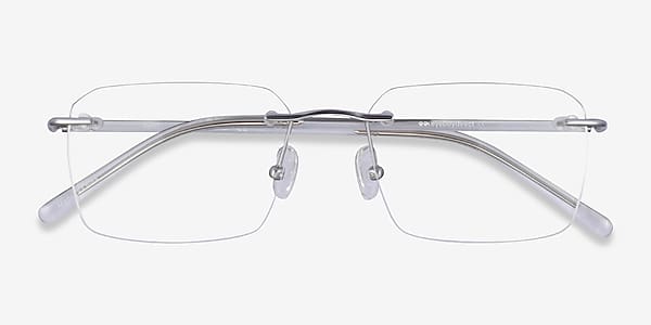 Silver Clear Nate - Titanium Eyeglasses Silver Clear Nate - Titanium Eyeglasses