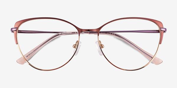 Shiny Light Brown Atlas -  Titanium Eyeglasses